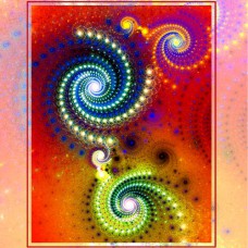 FRACTAL ART DESIGN GREETING CARD Spiral 2